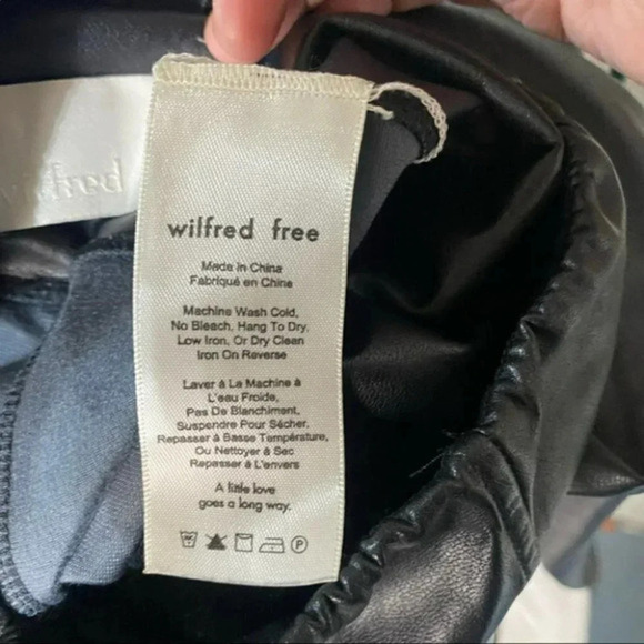 ARITZIA Wilfred Free XXS faux vegan leather pull up high rise leggings - Picture 7 of 8